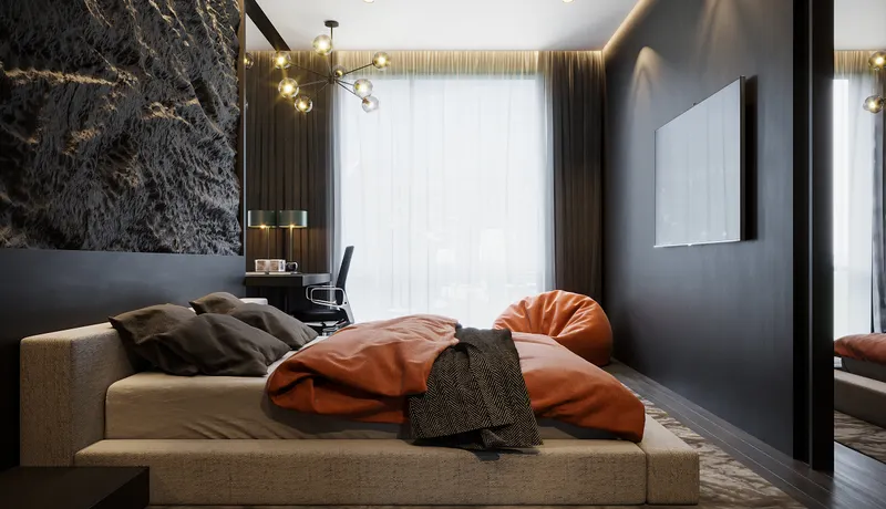 Bilik tidur apartmen moden — pengurusan hartanah Airbnb di Kuala Lumpur